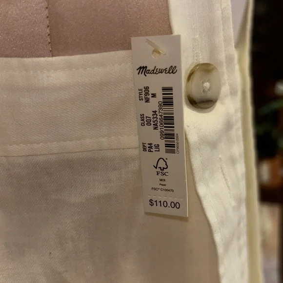 Madewell Linen Cotton Blend Dress size Medium NWT - Picture 4 of 9